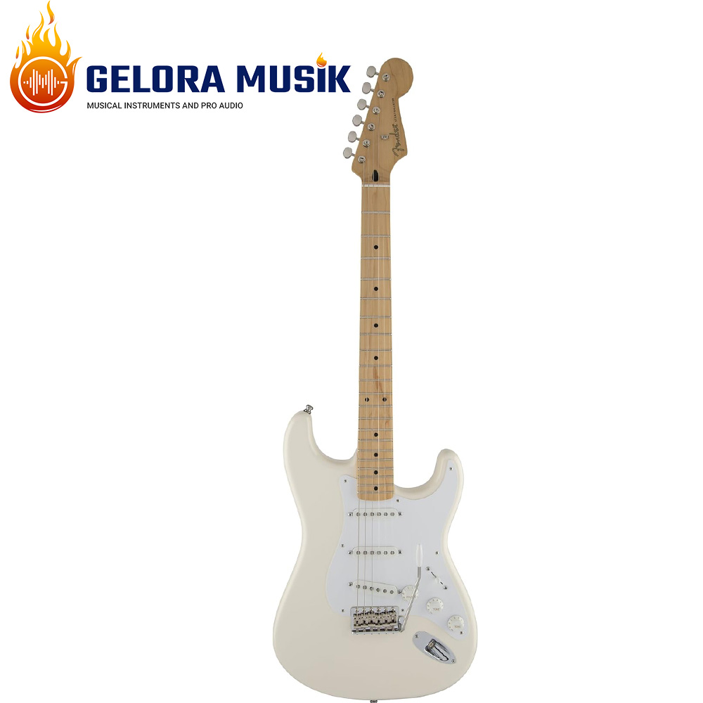  Gitar Elektrik Fender Artist Jimmie Vaughan Tex Mex Stratocaster, Maple Neck, Olympic White, w/Bag